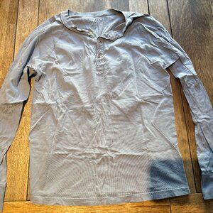Pistol Lake Medium M Blue Gray Slim Henley